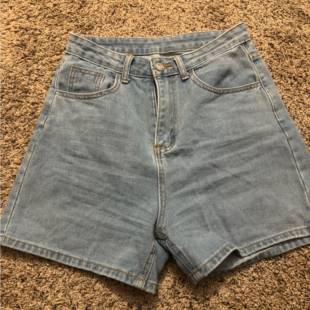 SHEIN Sky Blue Denim Shorts